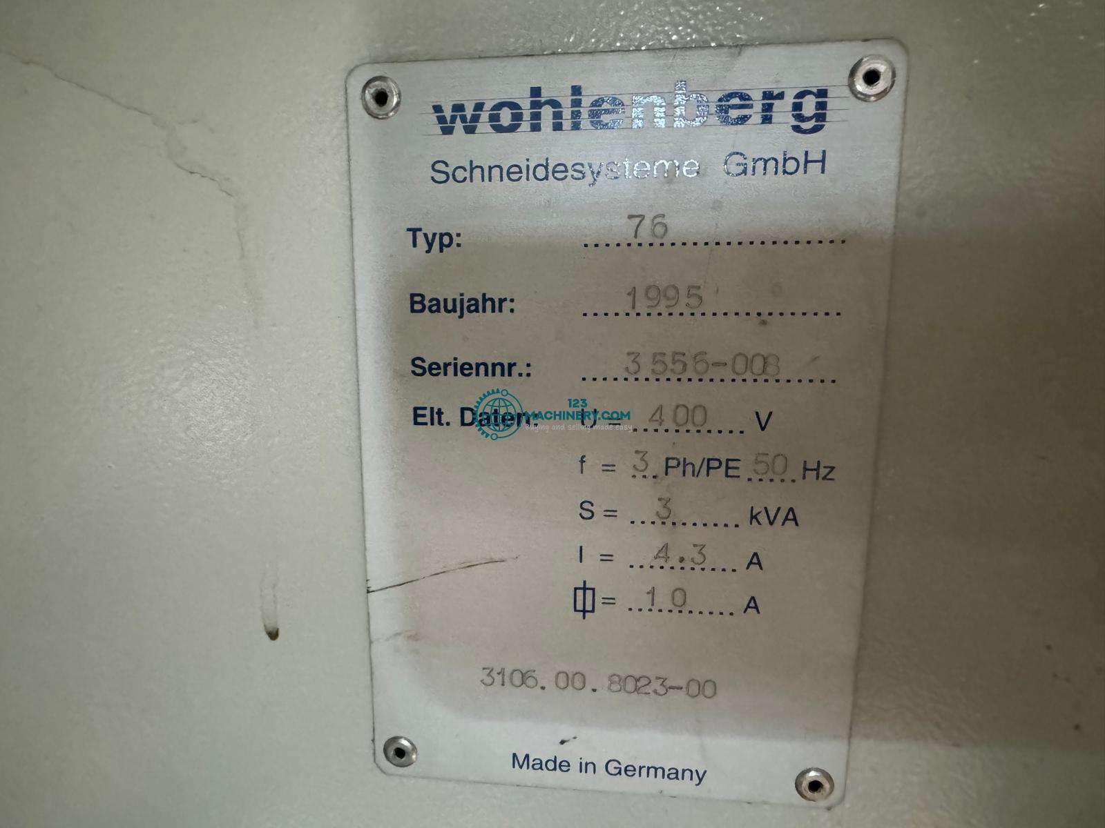 Wohlenberg 76 cut-tec papercutter
